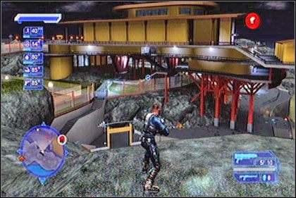 Kiedy dotrzesz już na taras, z łatwością dostrzeżesz Alvareza, który będzie wewnątrz naturalnej formacji skalnej w kształcie pierścienia - Rodrigo Montana Alvarez | Los Muertos | Crackdown - Crackdown - poradnik do gry