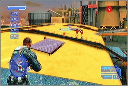 Na dachu zauważysz kilka metalowych płyt - Igor Biragow | Volk | Crackdown - Crackdown - poradnik do gry