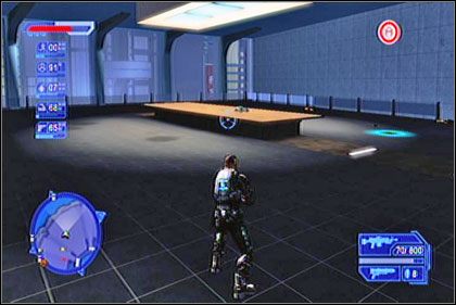 Po eksterminacji szefa ochrony, opuść pomieszczenie, wycofaj się na dach i stamtąd zeskocz do wody - Witalij Rzeznik | Shai-Gen | Crackdown - Crackdown - poradnik do gry