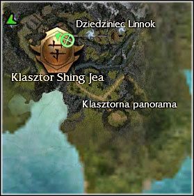 Gdy rozpoczynamy grę postacią z Factions, na początku znajdziemy się w Klasztornej panoramie - Klasztor Shing Jea, Klasztorna panorama, Dziedziniec Linnok | Wyspa Shing Jea - Guild Wars: Factions - poradnik do gry
