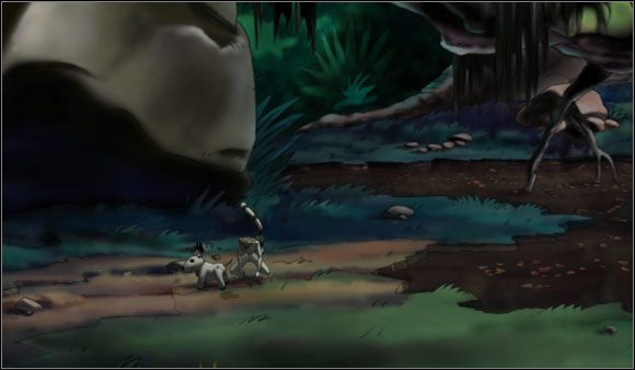 Wszystko wskazywało na to, że zanim ruszy dalej, będzie potrzebował znaleźć sposób na pozbycie się zwierzaka - Uwięziony w dżungli (2) | Rozdział I | Runaway 2 Sen Żółwia - Runaway 2: Sen Żółwia - poradnik do gry