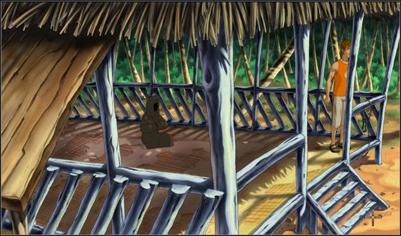 Skierował się więc w stronę szałasu surferów - Surfując na Mala (2) | Rozdział II | Runaway 2 Sen Żółwia - Runaway 2: Sen Żółwia - poradnik do gry