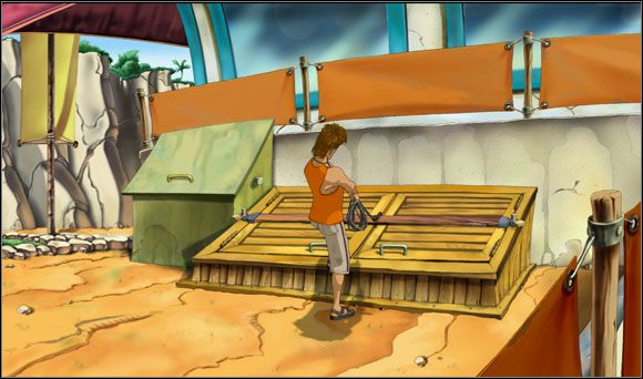 Wszelkie przełączniki z pewnością znajdowały się w zablokowanej piwnicy - Surfując na Mala (3) | Rozdział II | Runaway 2 Sen Żółwia - Runaway 2: Sen Żółwia - poradnik do gry