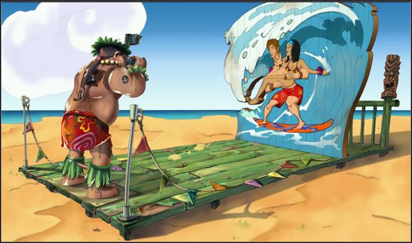 Brian wręczył oba zdjęcia Lokelani - Surfując na Mala (4) | Rozdział II | Runaway 2 Sen Żółwia - Runaway 2: Sen Żółwia - poradnik do gry