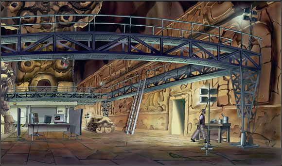 Zaraz po tym, jak znalazł się w pomieszczeniu z komputerem, Brian spróbował ewakuować się przejściem po prawej - Prostsze niż A.M.E.B.A. (1) | Rozdział III | Runaway 2 Sen Żółwia - Runaway 2: Sen Żółwia - poradnik do gry