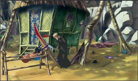 Postanowił jednak z powrotem zajrzeć do zatoki - Prostsze niż A.M.E.B.A. (2) | Rozdział III | Runaway 2 Sen Żółwia - Runaway 2: Sen Żółwia - poradnik do gry