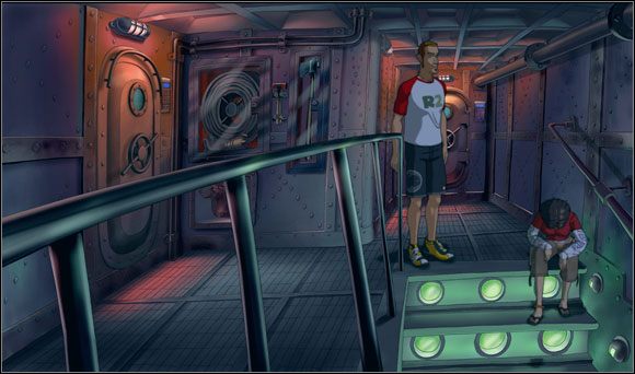 Na ścianie znajdował się hydrant i w zamkniętej na klucz szafce wąż gaśniczy - Nurkując w przeszłość (2) | Rozdział V | Runaway 2 Sen Żółwia - Runaway 2: Sen Żółwia - poradnik do gry