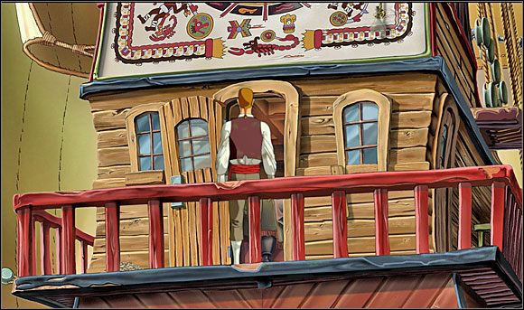 Ponownie wyszedł na balkon - Ukryta latarnia awernu (1) | Rozdział VI | Runaway 2 Sen Żółwia - Runaway 2: Sen Żółwia - poradnik do gry