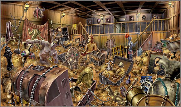 Posiadając Certyfikat Pirata o Niskiej Moralności Brushian nie miał już obiekcji, by obrabować skarbiec - Ukryta latarnia awernu (2) | Rozdział VI | Runaway 2 Sen Żółwia - Runaway 2: Sen Żółwia - poradnik do gry