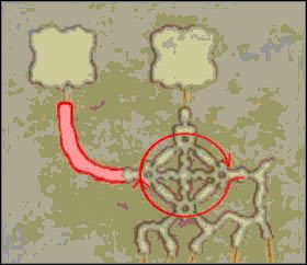 Z kluczem biegnij do Sochen Cave Palace i w obszarze Destinys March zrób okrążenie zgodnie ze strzałkami powyżej - Hell Wyrm | Bossowie nie związani z fabułą w Final Fantasy XII - Final Fantasy XII - poradnik do gry