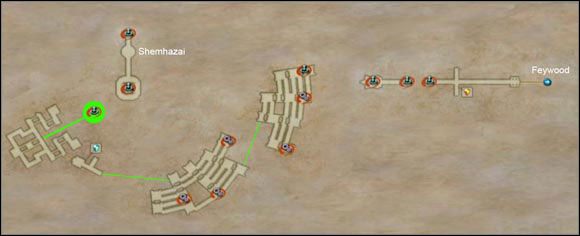 Zielone ścieżki oznaczają te, które pojawiają się dopiero wtedy, gdy na nie wejdziesz. Nie są one zaznaczone na mapie w grze. - Giruvegan | Część III | Solucja Final Fantasy XII - Final Fantasy XII - poradnik do gry