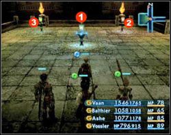 W tej komnacie zobaczysz trzy urządzenia do teleportacji - The Tomb of Raithwall | Część I | Solucja Final Fantasy XII - Final Fantasy XII - poradnik do gry