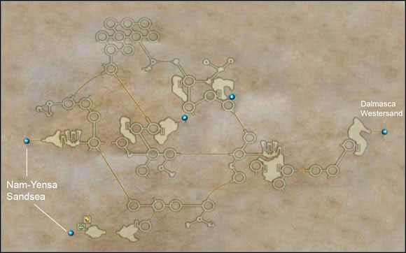 Nieopisane wyjścia prowadzą do jaskini Zertinan. - Ogir-Yensa Sandsea | Część I | Solucja Final Fantasy XII - Final Fantasy XII - poradnik do gry