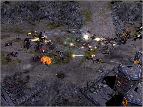 Na początku rozgrywki siły GDI i Bractwa Nod będą walczyć między sobą, co da Ci chwilę spokoju. - Scrin - Chorwacja | Command & Conquer 3 Wojny o Tyberium - Command & Conquer 3: Wojny o Tyberium - poradnik do gry