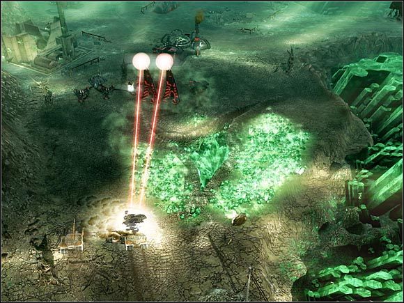 GDI będzie atakować ze wschodu. Dwa obeliski i jedna szatkownica wystarczy, żeby powstrzymać wrogów. - Nod - Wieża Kanea | Command & Conquer 3 Wojny o Tyberium - Command & Conquer 3: Wojny o Tyberium - poradnik do gry