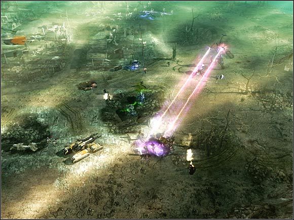 Komandos i sabotażyści mogą niezauważenie przemknąć obok walczących jednostek, o ile ten pierwszy oddział nie sprowokuje wrogów do ataku. - Nod - Operacja Sztylet | Command & Conquer 3 Wojny o Tyberium - Command & Conquer 3: Wojny o Tyberium - poradnik do gry