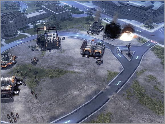 Zanim ruszysz do ataku, możesz pozbyć się elektrowni przy pomocy fanatyków. Awaria zasilania unieruchomi wieżyczki. - Nod - Biały Dom | Command & Conquer 3 Wojny o Tyberium - Command & Conquer 3: Wojny o Tyberium - poradnik do gry