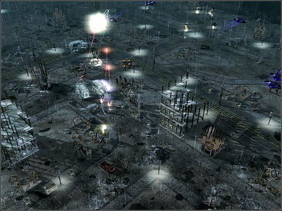 Koncentruj ogień drużyn wsparcia rakietowego na wrogich samolotach. Szturmowcy będą chronić ciężarówki przed jednostkami naziemnymi. - GDI - Monachium | Command & Conquer 3 Wojny o Tyberium - Command & Conquer 3: Wojny o Tyberium - poradnik do gry