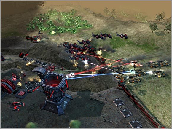 Atak czołgów typu Drapieżca na bazę lotniczą Bractwa. - GDI - Chorwacja | Command & Conquer 3 Wojny o Tyberium - Command & Conquer 3: Wojny o Tyberium - poradnik do gry