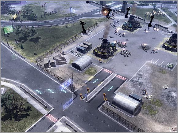 Żołnierze wroga będą tak zajęci dewastowaniem elektrowni, że nie zauważą Twoich wojsk, jak również inżynierów. - GDI - Pentagon | Command & Conquer 3 Wojny o Tyberium - Command & Conquer 3: Wojny o Tyberium - poradnik do gry