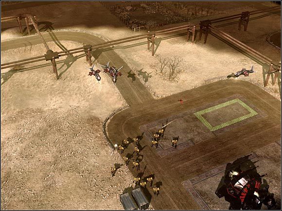 Szturmowcy to elitarna piechota GDI, ale zupełnie nie radzi sobie z samolotami i śmigłowcami wroga. Musisz zapewnić im odpowiednią ochronę w postaci dodatkowych oddziałów wsparcia rakietowego. - GDI - Casabad | Command & Conquer 3 Wojny o Tyberium - Command & Conquer 3: Wojny o Tyberium - poradnik do gry