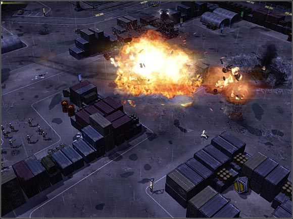 Wysadzaj beczki z paliwem, żeby pozbyć się pojazdów wroga. - GDI - Hampton Roads | Command & Conquer 3 Wojny o Tyberium - Command & Conquer 3: Wojny o Tyberium - poradnik do gry