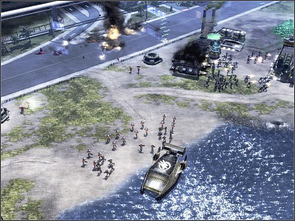 Wykorzystaj otrzymanych na początku misji żołnierzy do odzyskania bazy GDI. - GDI - Baza lotnictwa w Langley | Command & Conquer 3 Wojny o Tyberium - Command & Conquer 3: Wojny o Tyberium - poradnik do gry