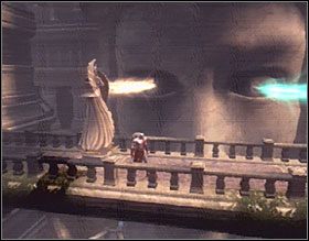 Wyjdź na górze po jednej z drabin w głębi ekranu - Destinys Atrium (1) | Solucja God of War II - God of War II - poradnik do gry