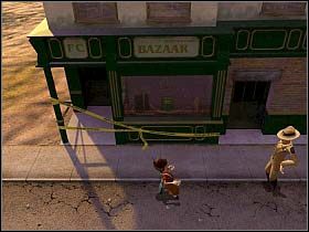 Tak więc nasz detektyw zawraca w stronę centrum i przy nieczynnym w poniedziałkowy wieczór barze skręca w prawo - Jeśli nie drzwiami, to może oknem...? | Mały przestępca, 19:00, Na ratunek Cornelii - Tony Tough 2: A Rakes Progress - poradnik do gry