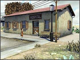 Oczywiście udaje się do szpitala (po drodze można zagadnąć siedzącego na werandzie i pilnie studiującego książkę Seymoura) - Tropiciel w akcji... (cz.2) | Porwanie, 15:45 | Tony Tough 2 - Tony Tough 2: A Rakes Progress - poradnik do gry