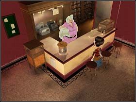 Tony inkasuje uzgodnione 40 centów i wędruje do sklepiku w białym budynku naprzeciwko placu (wejście od strony parkingu) - Ziarnko do ziarnka aż zbierze się... (cz.1) | Ulice, 13:42 | Tony Tough 2 - Tony Tough 2: A Rakes Progress - poradnik do gry