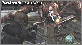 Na patykowatych nogach napastnika znajdują się oczy (po jednym na każdej) - Boss (final chapter) - Saddler | Solucja Resident Evil 4 - Resident Evil 4 - PC - poradnik do gry