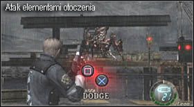 Na platformie porozrzucane są różne elementy otoczenia (słupy) - Boss (final chapter) - Saddler | Solucja Resident Evil 4 - Resident Evil 4 - PC - poradnik do gry