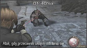 W celu wyeliminowania przeciwnika i ocalenia własnej skóry musisz być niezwykle precyzyjny i skuteczny (pamiętaj, że masz tylko nieco ponad dwie minuty) - Boss (5-3) - Jack Krauser | Solucja Resident Evil 4 - Resident Evil 4 - PC - poradnik do gry