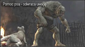 Kilka chwil po rozpoczęciu walki na pomoc przybędzie pies, którego wcześniej uwolniłeś z sideł, a zasygnalizuje Ci to filmik - Boss (2-1) - El Gigante | Solucja Resident Evil 4 - Resident Evil 4 - PC - poradnik do gry