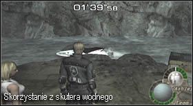 Idąc nim - po drodze będziesz zmuszony pokonać duży uskok poziomów (nie zapomnij pomóc dziewczynie zejść) - dotrzesz do miejsca, gdzie przycumowany jest skuter - Island (final chapter) - walka i ucieczka | Solucja Resident Evil 4 - Resident Evil 4 - PC - poradnik do gry