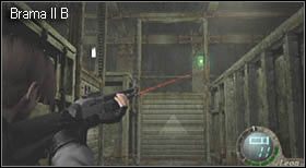 W klatce drugiej idąc na wprost dojdziesz do miejsca, w którym kamera pokaże zamakające się bramy i nastąpi atak potwora - Island (5-3) - klatki z IT | Solucja Resident Evil 4 - Resident Evil 4 - PC - poradnik do gry