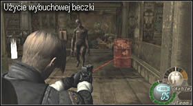 Podczas, gdy wróg stać będzie przy pierwszej bramie, Ty wyceluj w niego i rozpocznij niszczenie pasożytów - Island (5-2) - zsyp | Solucja Resident Evil 4 - Resident Evil 4 - PC - poradnik do gry
