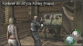 W miejscu, w którym się znajdziesz, oprócz bardzo przydatnej amunicji do snajperki jest kontener, w którym możesz kazać ukryć się dziewczynie (jego dokładne położenie wskazałem na mapie) - Island (5-2) - zsyp | Solucja Resident Evil 4 - Resident Evil 4 - PC - poradnik do gry