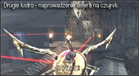 Następnie przejdź do kolejnego zwierciadła i przekręć je, by czerwony promień padł na czujnik przy drzwiach - Island (5-1) - laserowe przejście | Solucja Resident Evil 4 - Resident Evil 4 - PC - poradnik do gry