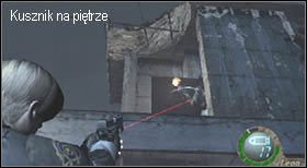 Uważaj również na kusznika ulokowanego na jednym z pięter okolicznych budynków - Island (5-1) - laserowe przejście | Solucja Resident Evil 4 - Resident Evil 4 - PC - poradnik do gry