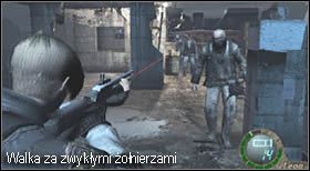 Po zwycięskiej walce z wrogiem wyposażonym w karabin dojdzie to kolejnego starcia ze zwykłymi żołnierzami - Island (5-1) - laserowe przejście | Solucja Resident Evil 4 - Resident Evil 4 - PC - poradnik do gry