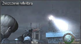 Zanim wejdziesz w głąb bazy zniszcz, oddając celny strzał, reflektor - Island (5-1) - laserowe przejście | Solucja Resident Evil 4 - Resident Evil 4 - PC - poradnik do gry