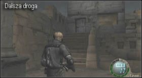 Po wygranym starciu napastnik rzuci granatem oślepiającym, co spowoduje pojawienie się białego ekranu i jego zniknięcie - Island (5-3) - ruiny z Krauserem | Solucja Resident Evil 4 - Resident Evil 4 - PC - poradnik do gry