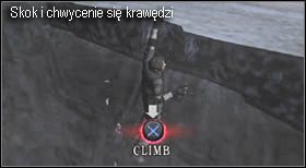 Pod naporem ciężaru posągu zawali się cały most, po którym biegniesz, aby przeżyć wykonaj skok (wciśnięcie wskazanych przez grę guzików) - Castle (4-4) - ruchomy posąg Salazara | Solucja Resident Evil 4 - Resident Evil 4 - PC - poradnik do gry