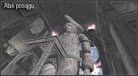 Gdy będziesz próbował przejść przez pomost załączy się scenka rozpoczynająca atak posągu - Castle (4-4) - ruchomy posąg Salazara | Solucja Resident Evil 4 - Resident Evil 4 - PC - poradnik do gry