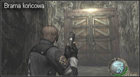 Na końcu jaskini znajduje się wielka brama, a za nią kolejny, dość trudny etap - Island (5-3) - bezpieczna jaskinia | Solucja Resident Evil 4 - Resident Evil 4 - PC - poradnik do gry