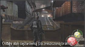 Chwilę później do pojazdu wskakiwać będą nieprzyjaciele z ziemi - Island (5-3) - przejażdżka buldożerem | Solucja Resident Evil 4 - Resident Evil 4 - PC - poradnik do gry