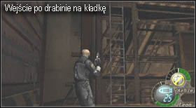 Zeskocz z buldożera na ziemię i korzystając z drabiny po prawej wejdź na kładkę - Island (5-3) - przejażdżka buldożerem | Solucja Resident Evil 4 - Resident Evil 4 - PC - poradnik do gry