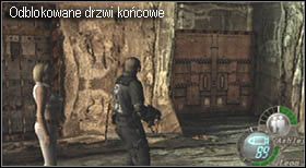 Aby ściana całkowicie przestała istnieć musisz użyć dzwigni trzy razy, po czym szybko ucieknij do drzwi końcowych, nie zabijając pozostałych wrogów - Island (5-2) - zamurowane przejście | Solucja Resident Evil 4 - Resident Evil 4 - PC - poradnik do gry